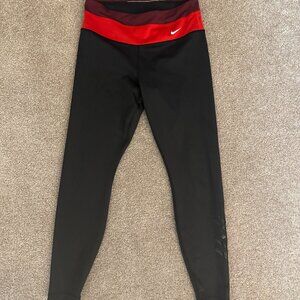 Women's Nike Dri-Fit Stretch Pants size medium colors black and red